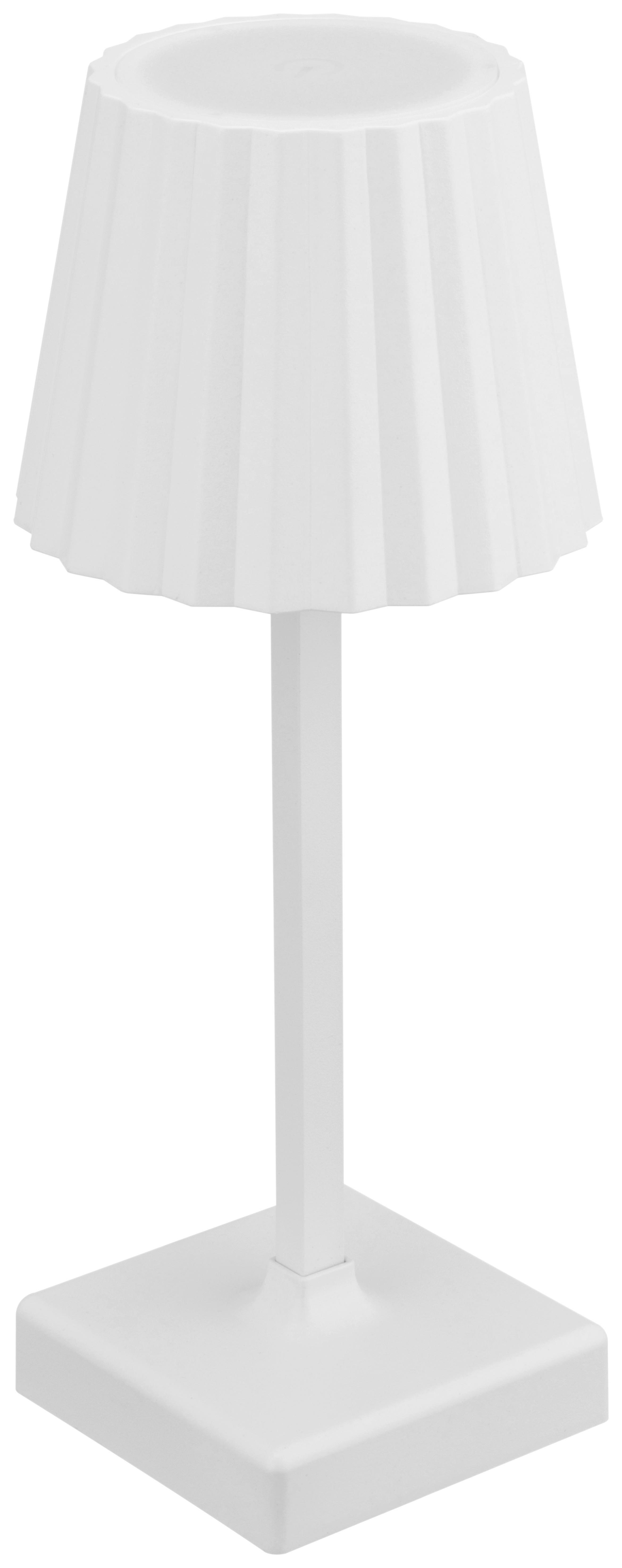 Veioză Gopi - alb, Modern, plastic/metal (10,5/10,5/26cm) - Mömax