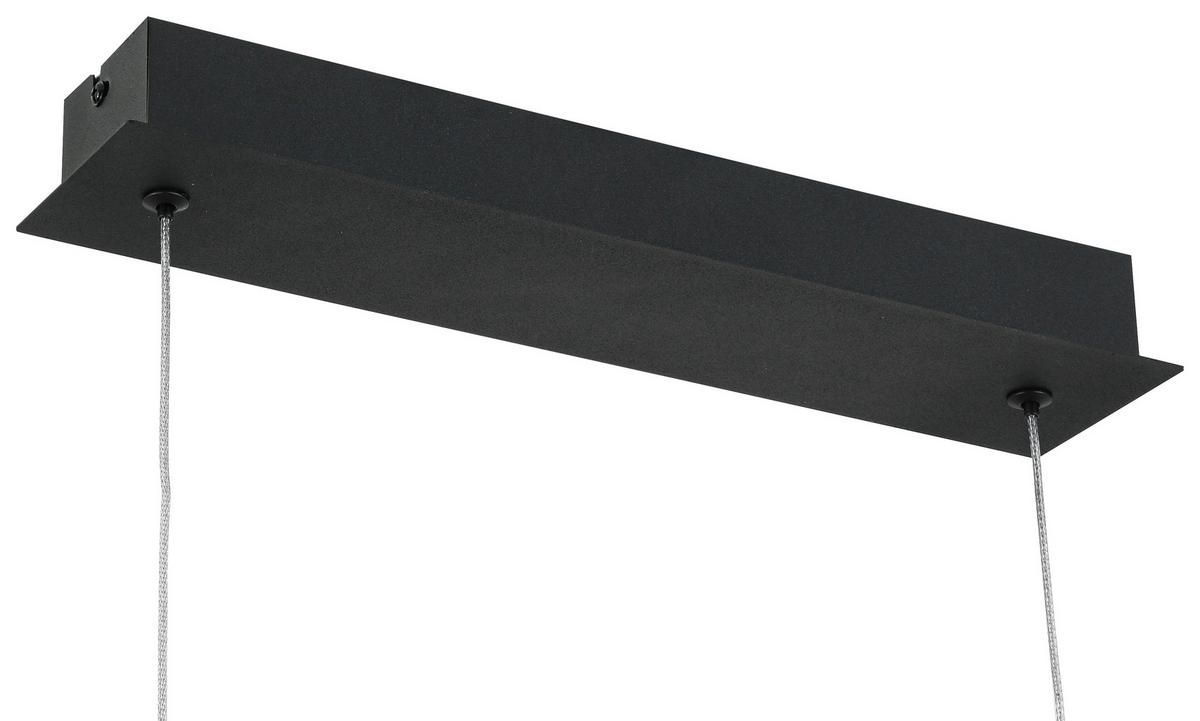 Lampă suspendată cu LED Ulo - negru, Modern, plastic/metal (80/20/120cm) - Modern Living