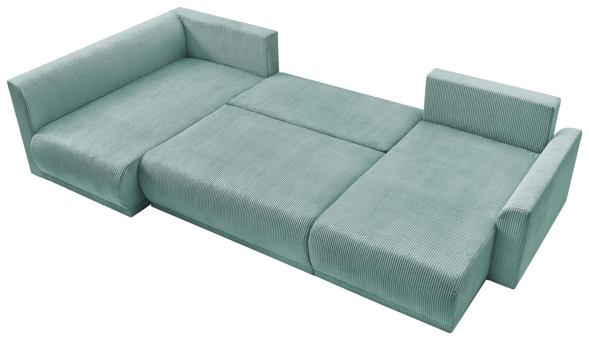 Coltar Kim - verde mentă, Modern, lemn (146/313/160cm) - Modern Living