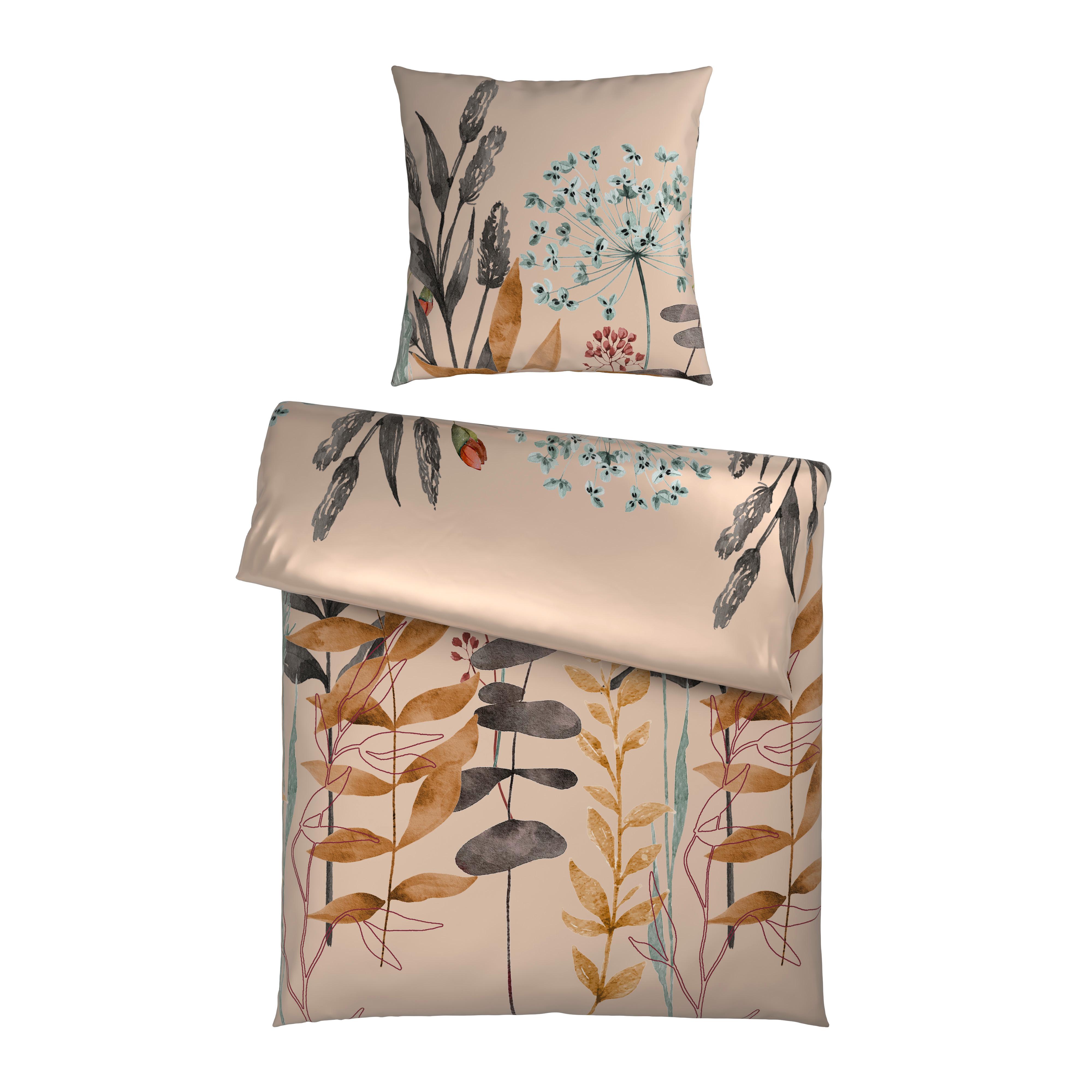 Bettwäsche Leavi XL Beige ca. 155x220cm - Beige, MODERN, Textil (155/220cm) - Mömax