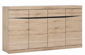 Komoda Summer - hrast San Remo, Moderno, drvni materijal/plastika (168/92/40cm) - Modern Living