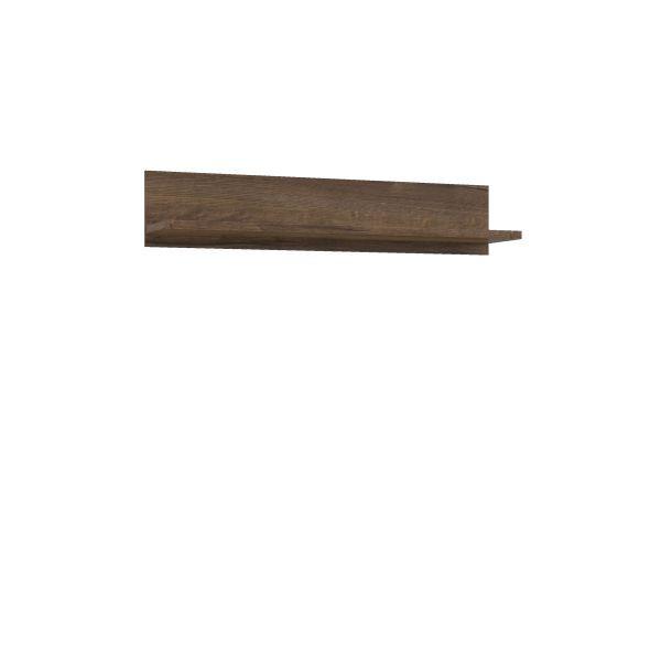 Poliţă Lacjum - culoare lemn stejar, Modern, material pe bază de lemn (150/29,6/27,1cm)