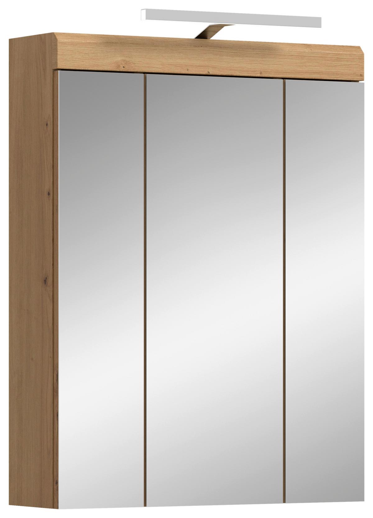 Spiegelschrank Scout ca. 60x79x18 cm Eichefarben - MODERN, Glas/Holzwerkstoff (60/79/18cm) - MID.YOU