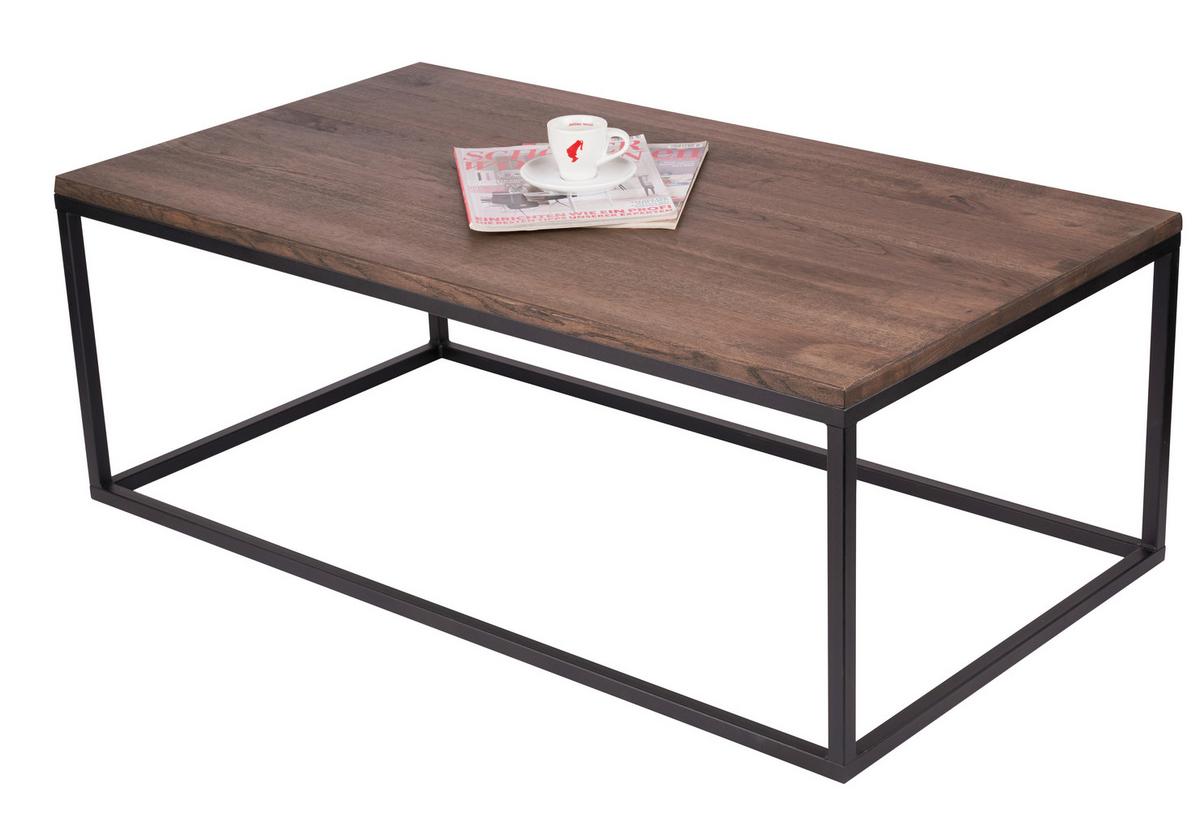 Couchtisch B152443-38 Jonas - Eiche dunkel/Schwarz, Natur, Holz/Metall (110/40/60cm) - Globo