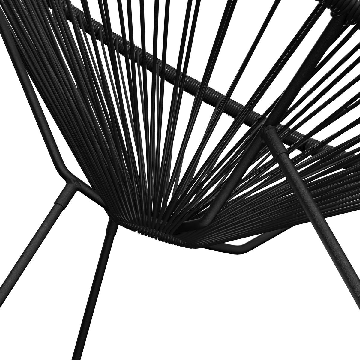 Garten-Relaxsessel Uno 1 Schwarz - Schwarz, Basics, Kunststoff/Metall (71/77/83,5cm)