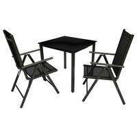 Vrtni Set Kalia, Črna, 3-Delno - črna/antracit, Basics, kovina/steklo - Gardenson