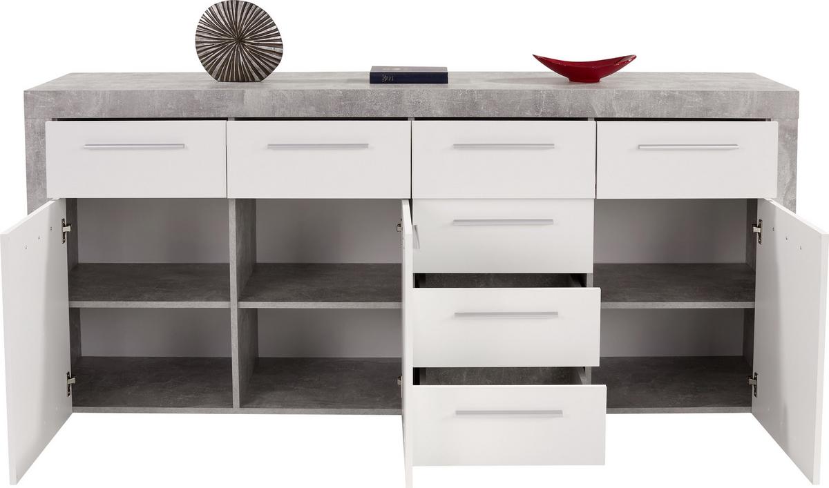 Comodă FOCUS FCK03 - alb/gri, Modern, material pe bază de lemn (194/86/45cm) - Modern Living