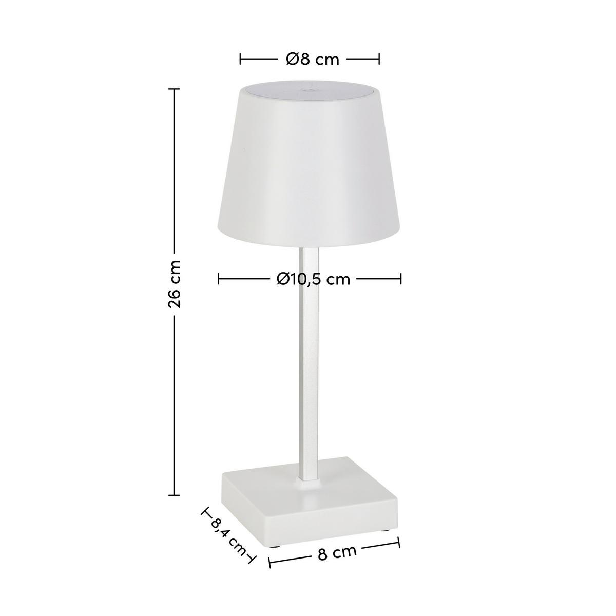 Led-dekorativna Svjetiljka Gopi - bijela/srebrne boje, Romantično / ladanjski, metal/plastika (10,5/26cm) - Modern Living