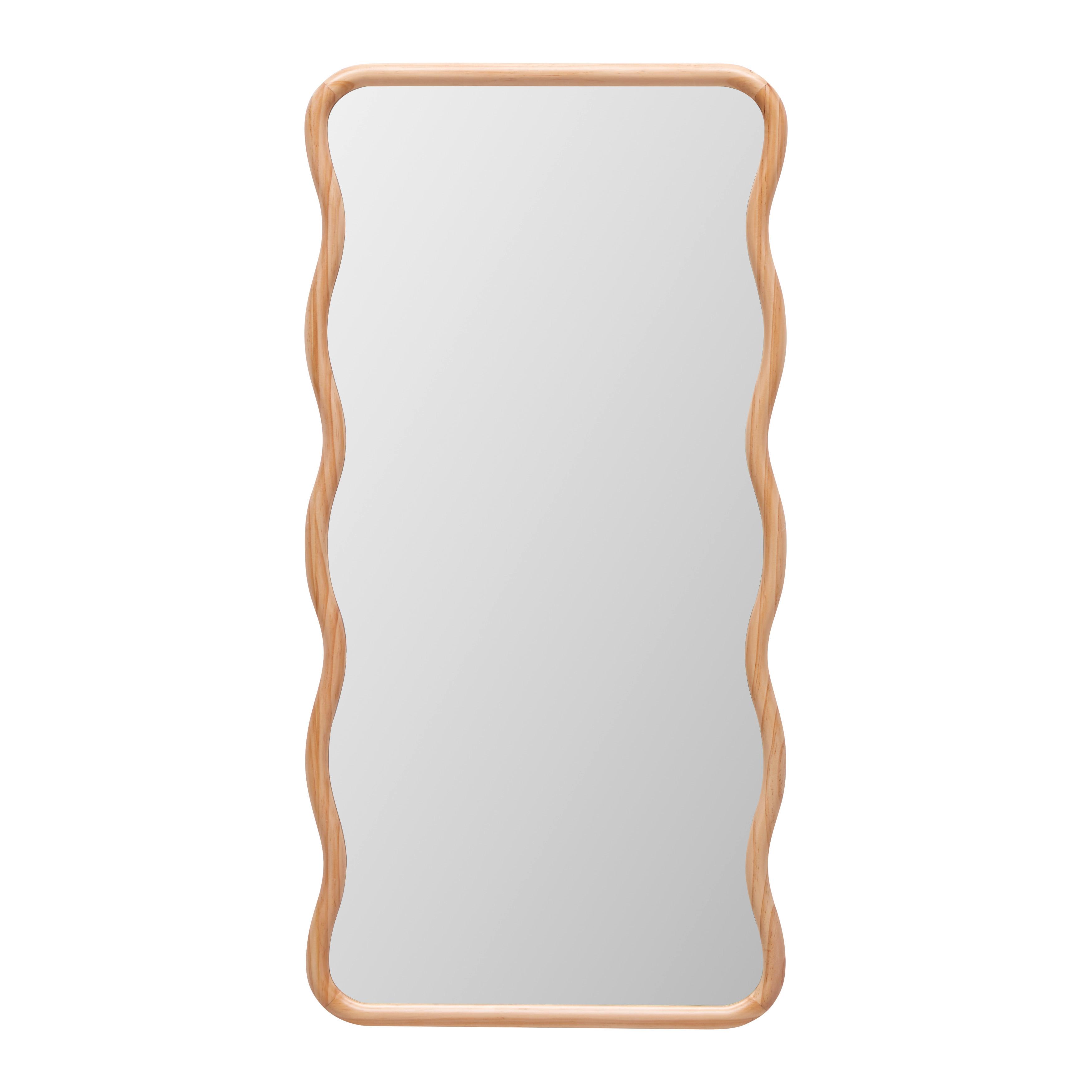 SPEGEL WAVE -EXKLUSIV- - furufärgad/naturfärgad, Natur, trämaterial/trä (50/100/2cm) - Mömax