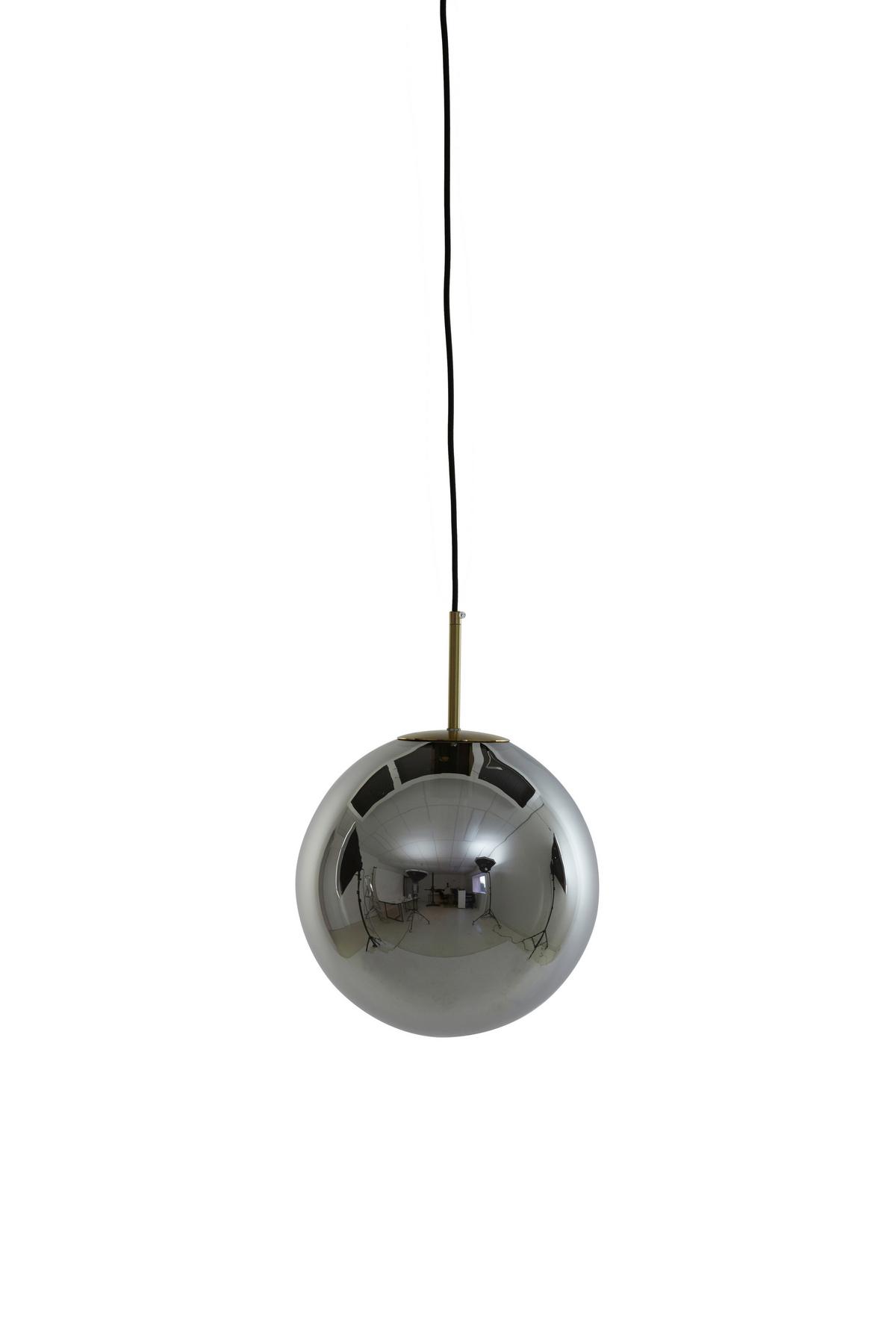 LAMPA WISZĄCA 2958765 MEDINA - kolor brązu/czarny, Lifestyle, szkło (30/30/30cm) - Light & Living