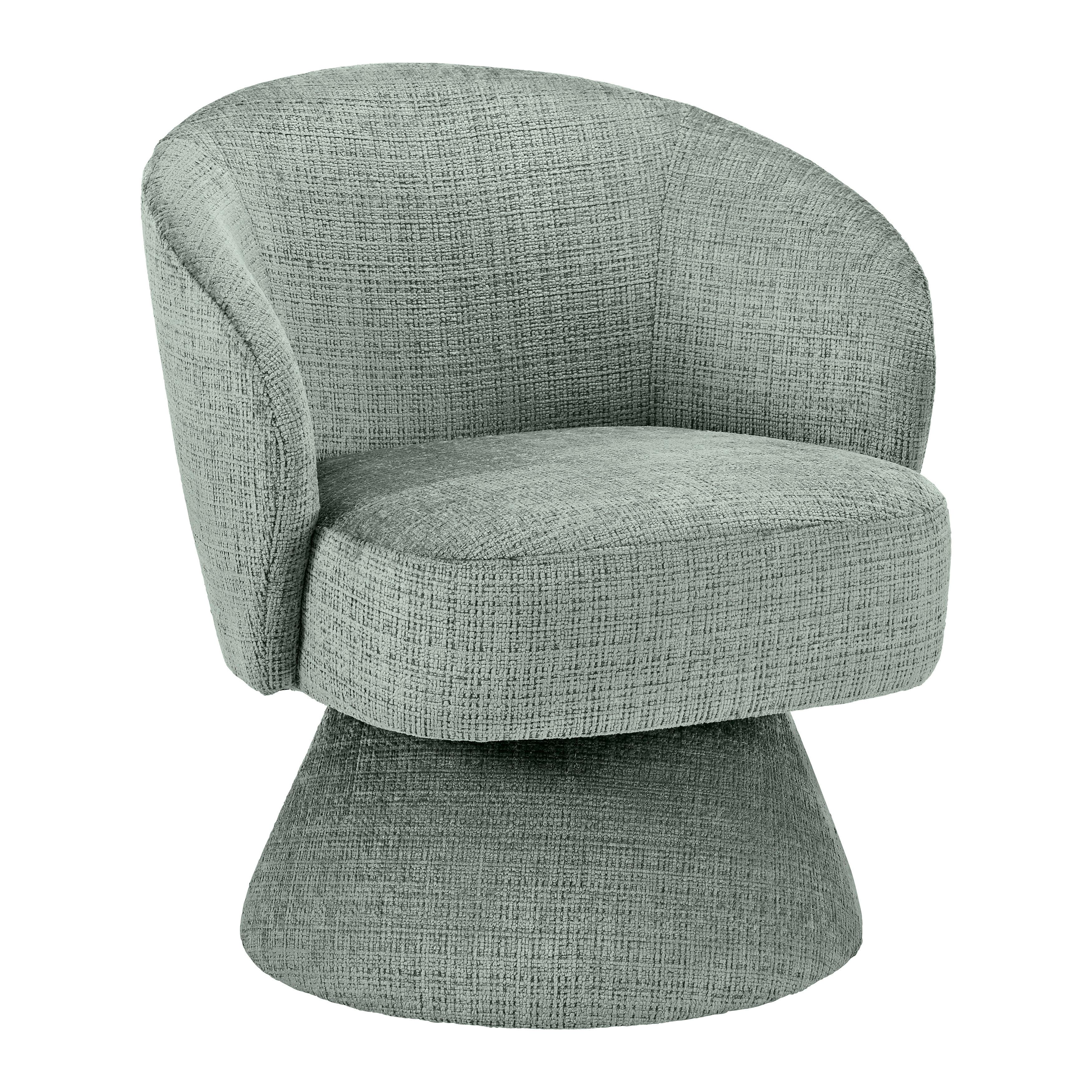 Drehsessel Maja Chenille Hellgrün - Hellgrün, MODERN, Holz/Textil (70/75/68cm) - Mömax