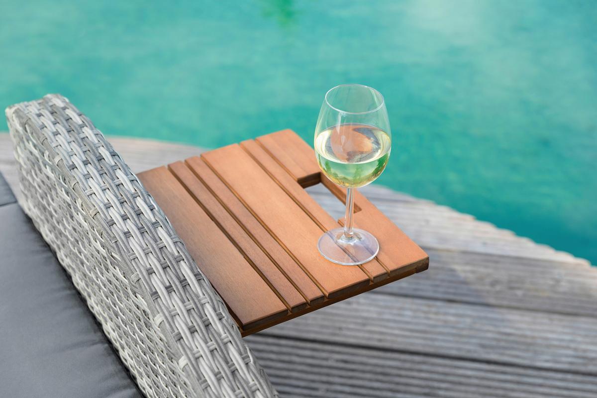 Loungegarnitur 2-teilig Bahia Tobago Holz/Metall mit Kissen - Grau, Basics, Holz/Textil (117/93/74cm) - Gardenson