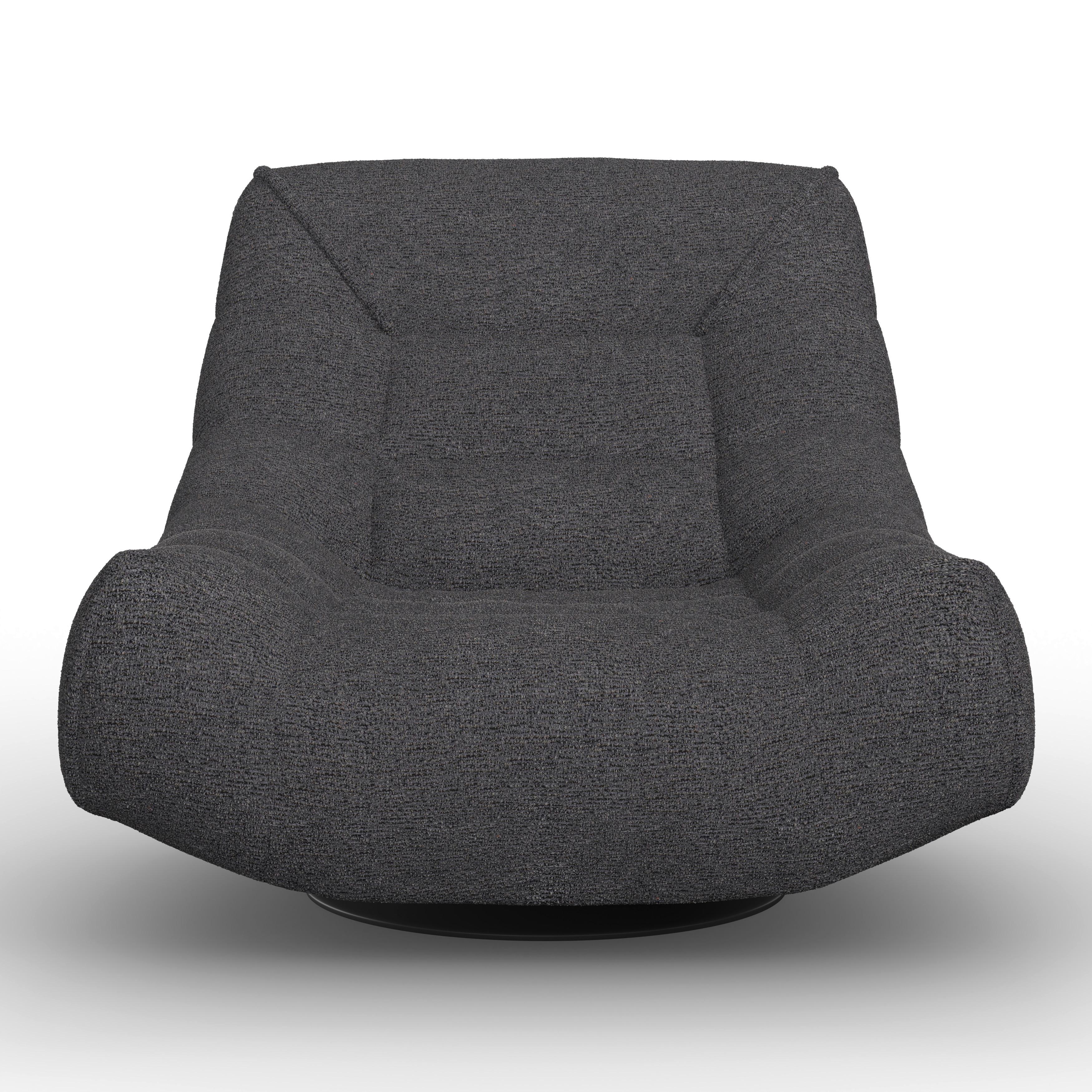RELAXFÅTÖLJ LORENA - svart, Modern, metall/textil (101/83/95cm) - Bessagi Home