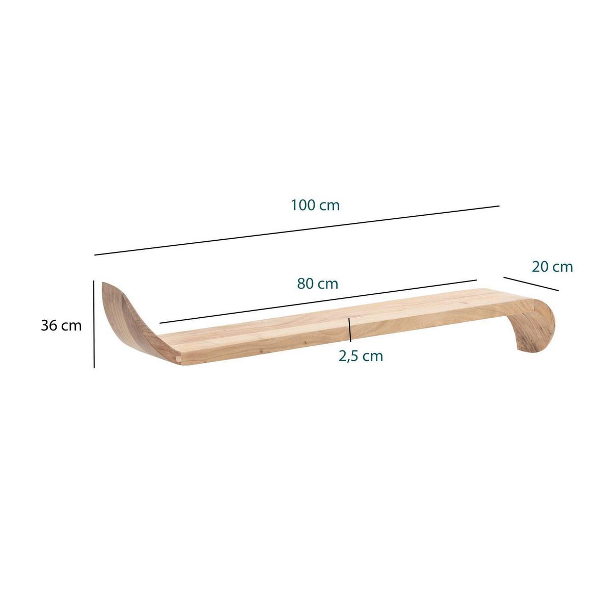 Wandboard Wl7.383 - Braun, Design, Holz (100/36/20cm) - Livetastic