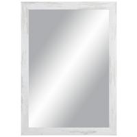 Wandspiegel in Braun/Weiss ca. 50x70cm - Weiss/Braun, Romantik / Landhaus, Glas/Holzwerkstoff (50/70cm) - Mömax