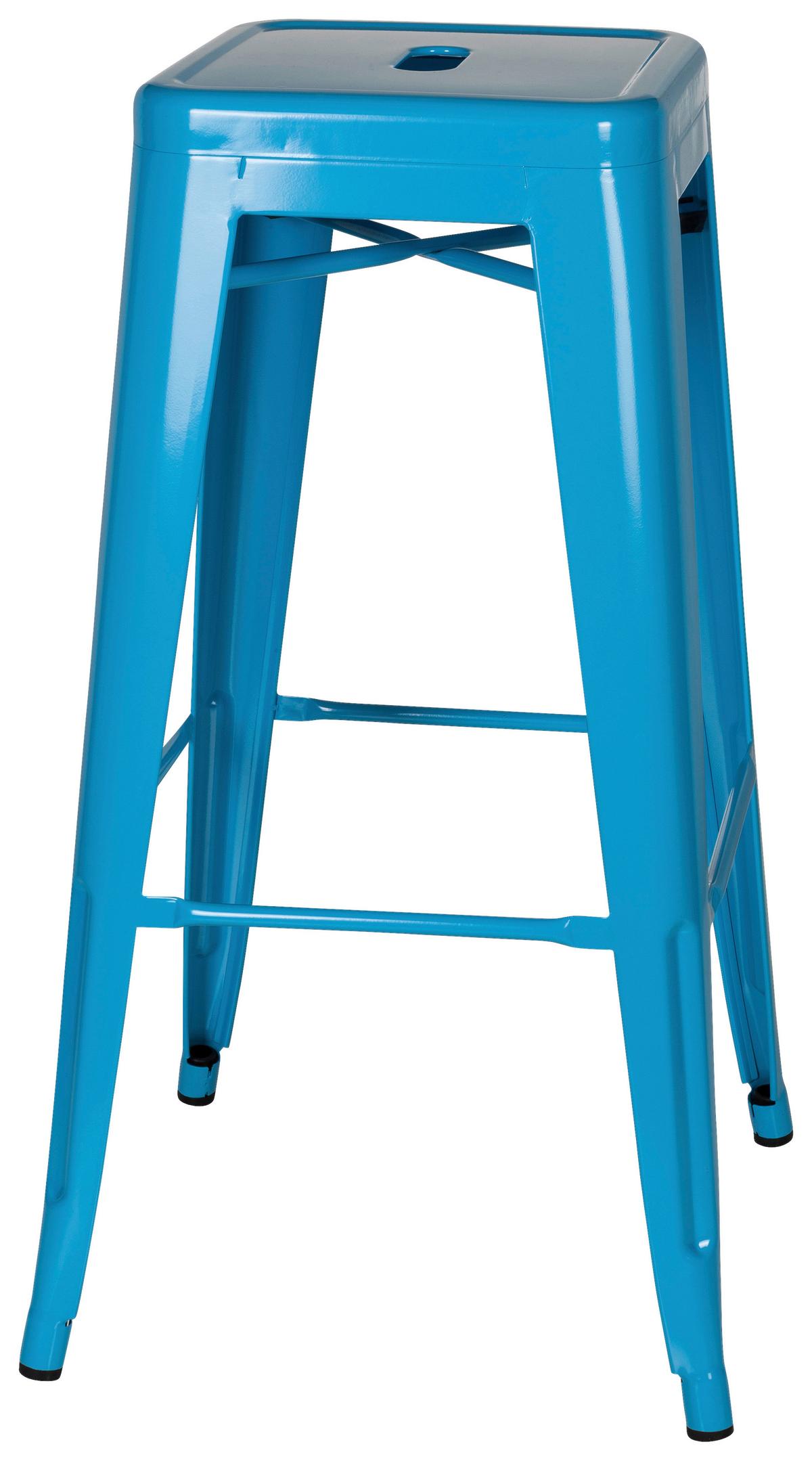 Barski Stol Vantaggio High, Svetlo Modra - svetlo modra, Basics, kovina (44/77/44cm) - MID.YOU