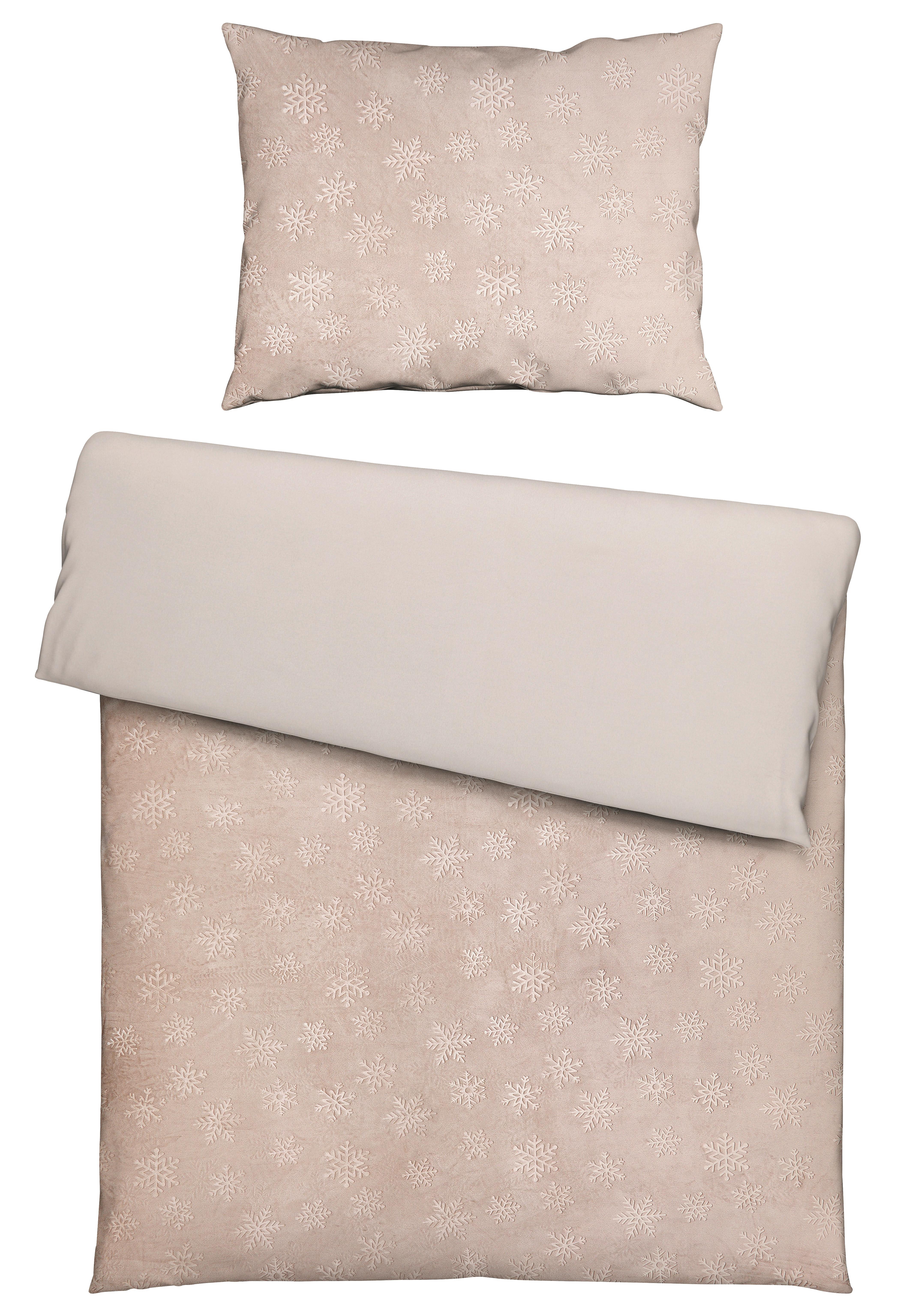 Bettwäsche Snowflakes Beige ca. 140x200cm - Beige, Textil (140/200cm) - Mömax