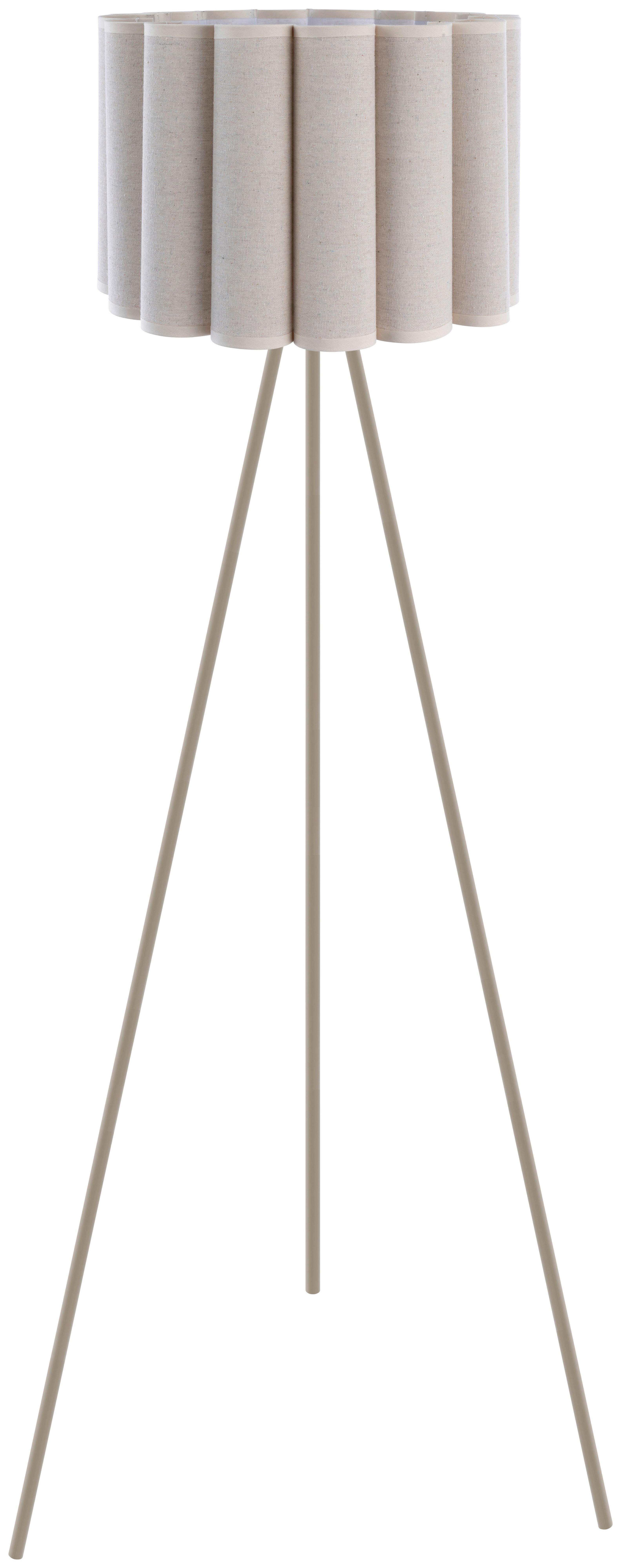 GOLVLAMPA SEJLA - beige, Modern, metall/textil (50/50/150cm) - Mömax