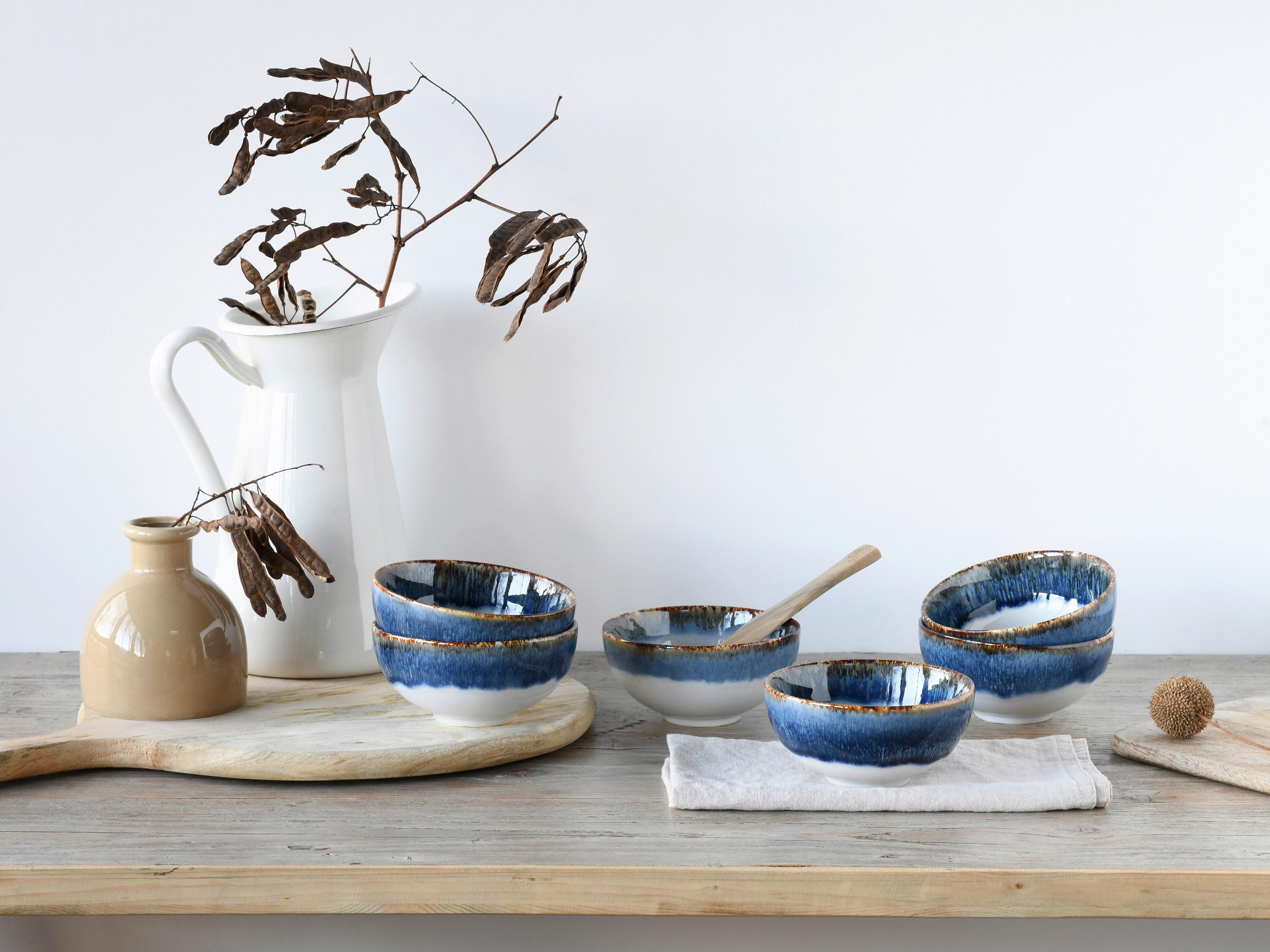 Dipschale Cascade Blau - Blau, Modern, Keramik (12/5,5cm) - Creatable