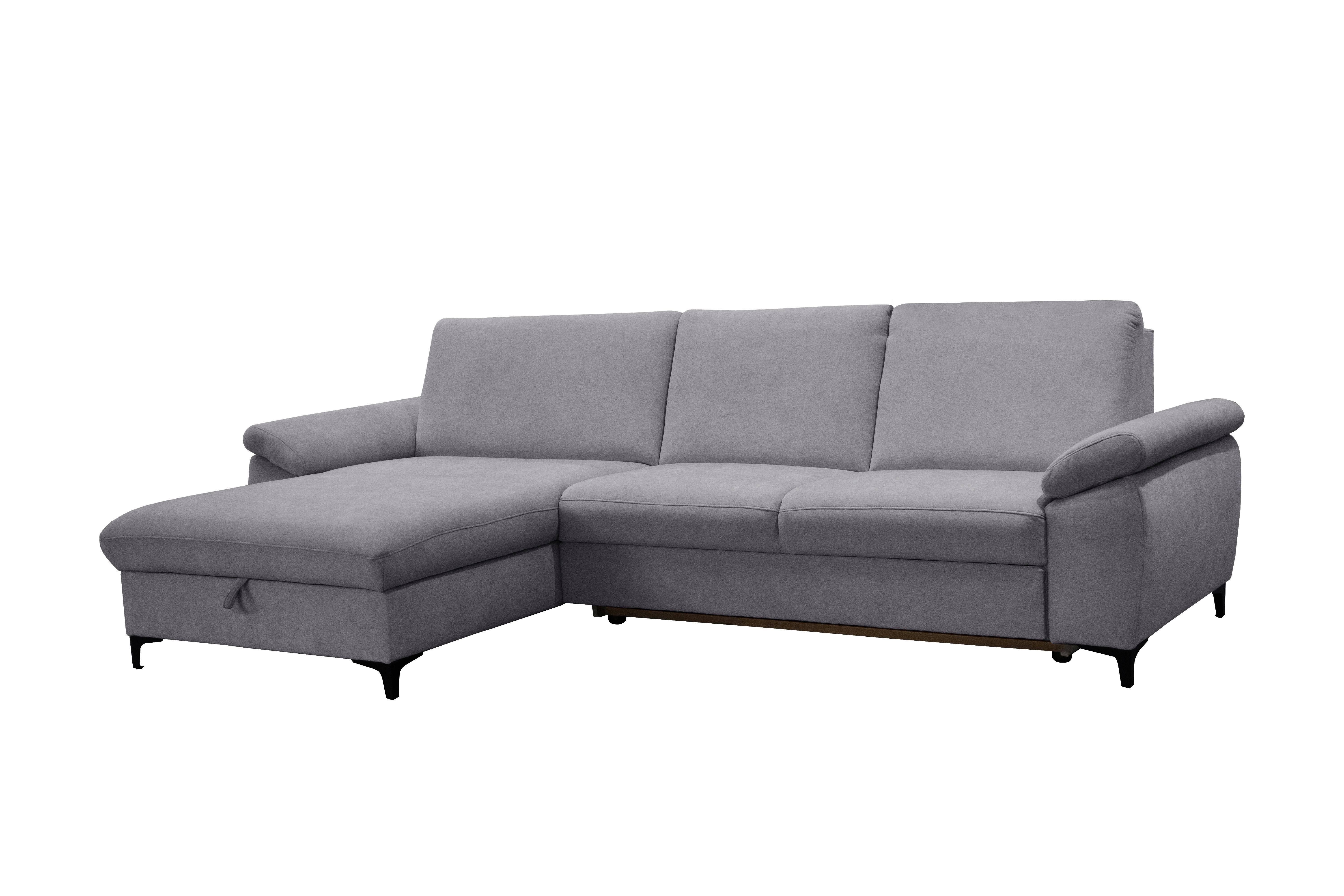 Sarokkanapé Baden - szürke, Design, faalapú anyag/textil (168/291cm)