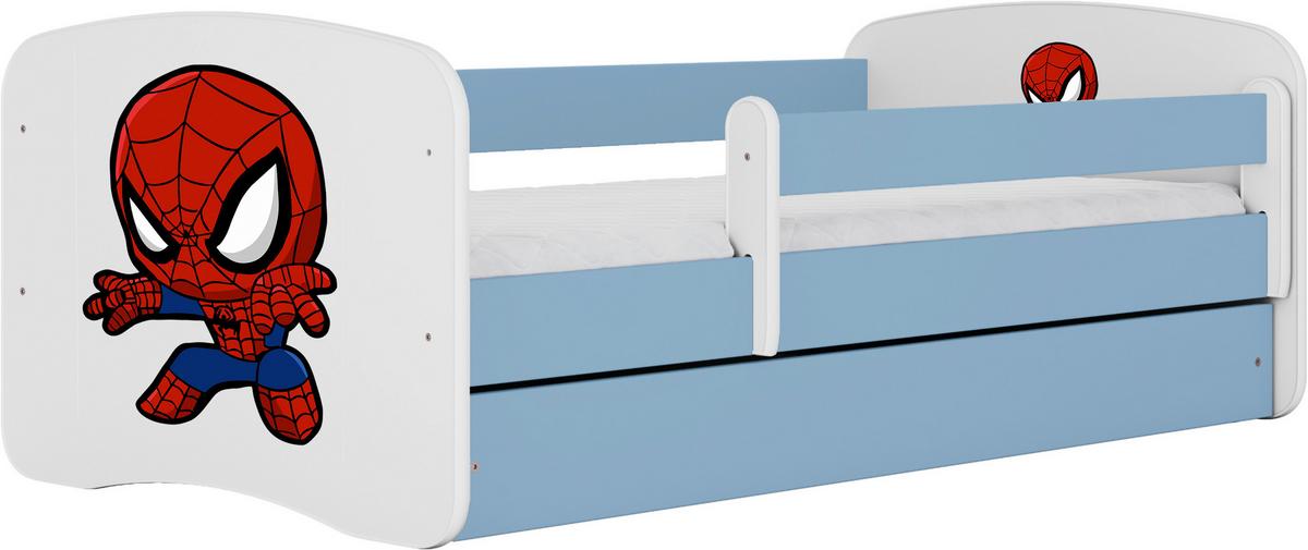 Otroška Postelja Babydreams, Bela, Modra, 80x160cm - modra/bela, Moderno, tekstil/leseni material (80/160cm) - MID.YOU