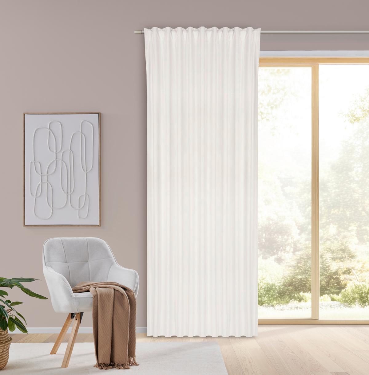 Fertigvorhang Bianca Beige ca. 140x245cm - Beige, KONVENTIONELL, Textil (140/245cm) - Modern Living