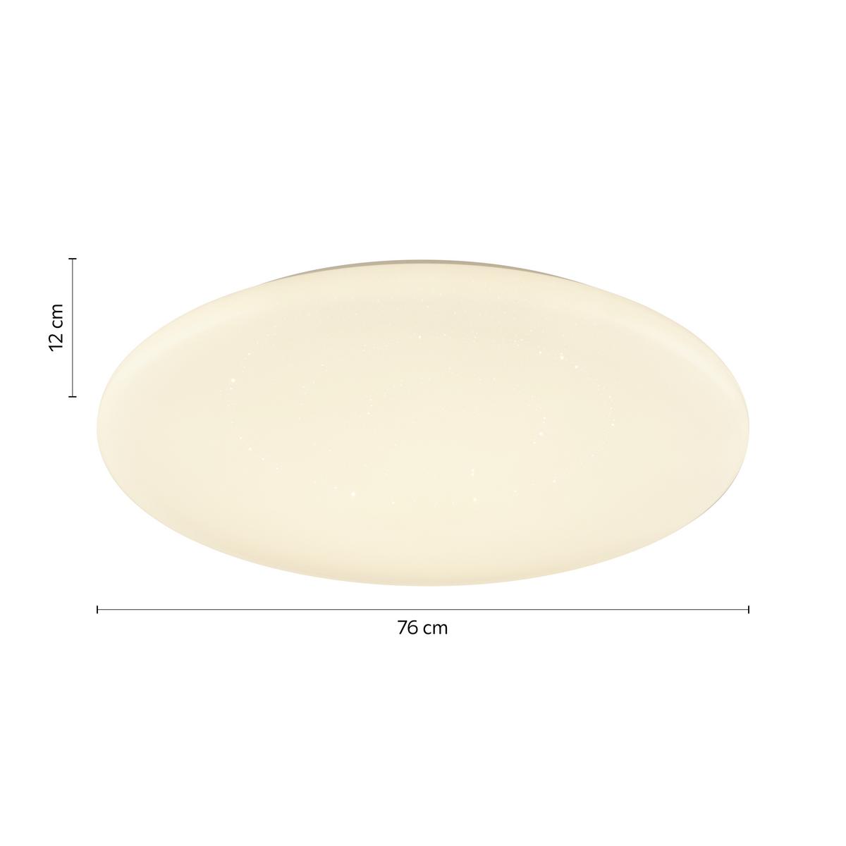 Led Mennyezeti Lámpa Bezzi 76cm - fehér, Konventionell, műanyag/fém (76/12cm) - Best Price