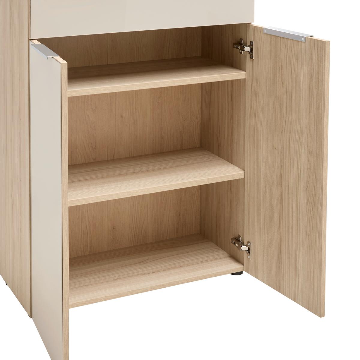 Schranksystem Siena Kaschmir/Eichefarben - Kaschmir/Chromfarben, MODERN, Holzwerkstoff/Metall (80/198/38cm) - Mömax