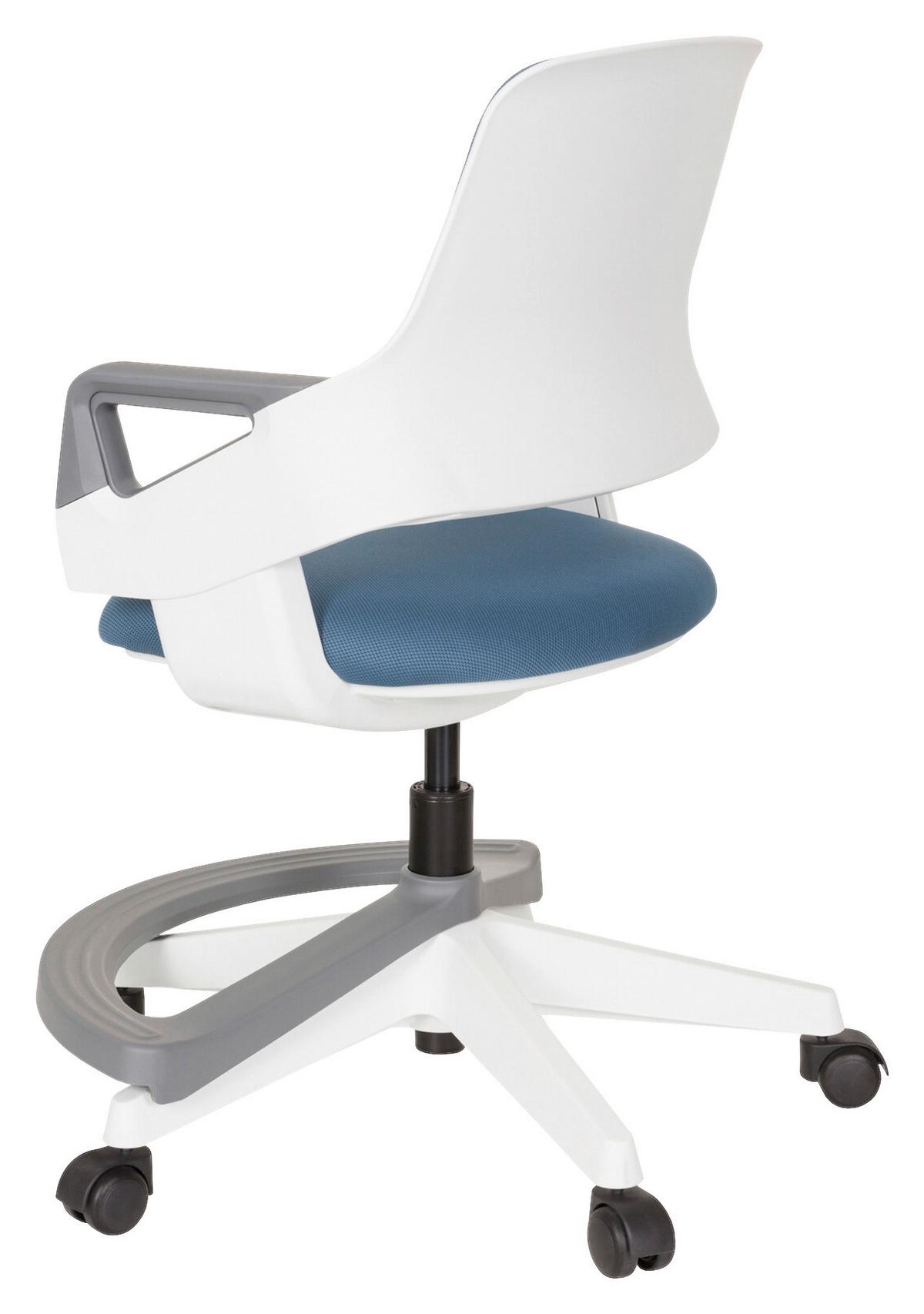 Jungeddrehstuhl Kid Flex ca. 53x80-93x60 cm Blau - Blau/Weiß, Basics, Kunststoff (53/80-93/60cm) - MID.YOU