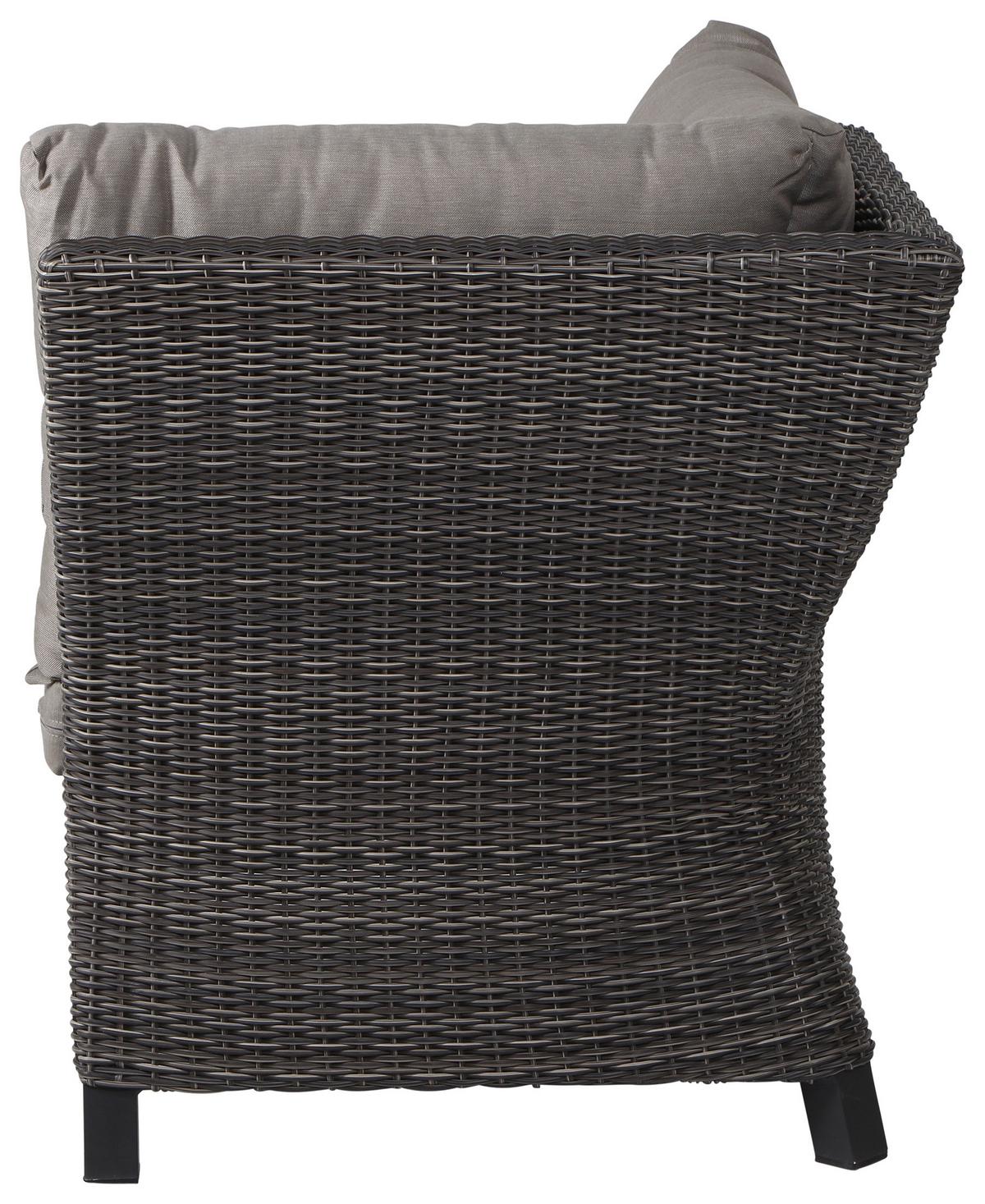 Loungegarnitur Corido Grau - Grau, Basics, Keramik/Kunststoff (83/103/160cm) - Siena Garden