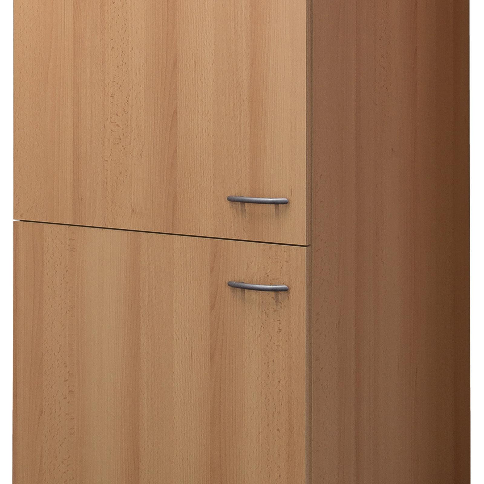 Geräteumbauschrank "Nano" , Buche - Edelstahlfarben/Buchefarben, MODERN, Holzwerkstoff/Kunststoff (60/200/57cm) - FlexWell