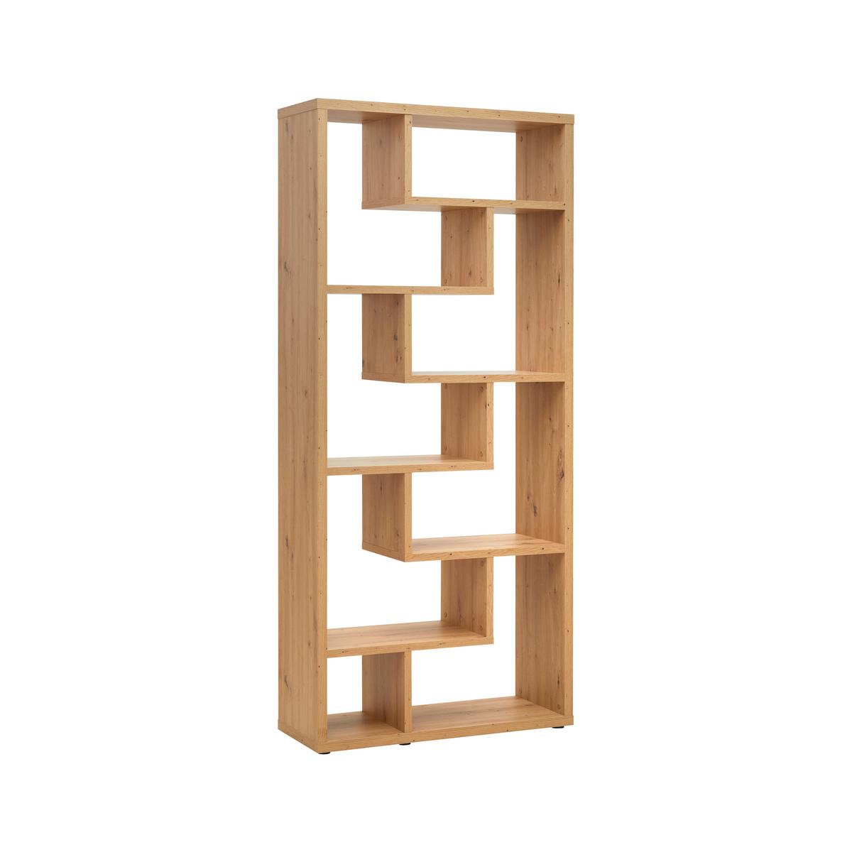 Raumteiler Bounty Eiche Artisan - Schwarz/Eiche Artisan, Modern, Holzwerkstoff/Kunststoff (89/192/33cm) - Mömax