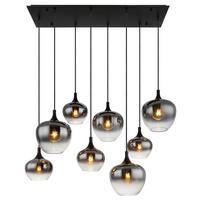 LAMPA WISZĄCA 15548-8H - czarny, Design, metal/szkło (105/45/120cm) - Globo