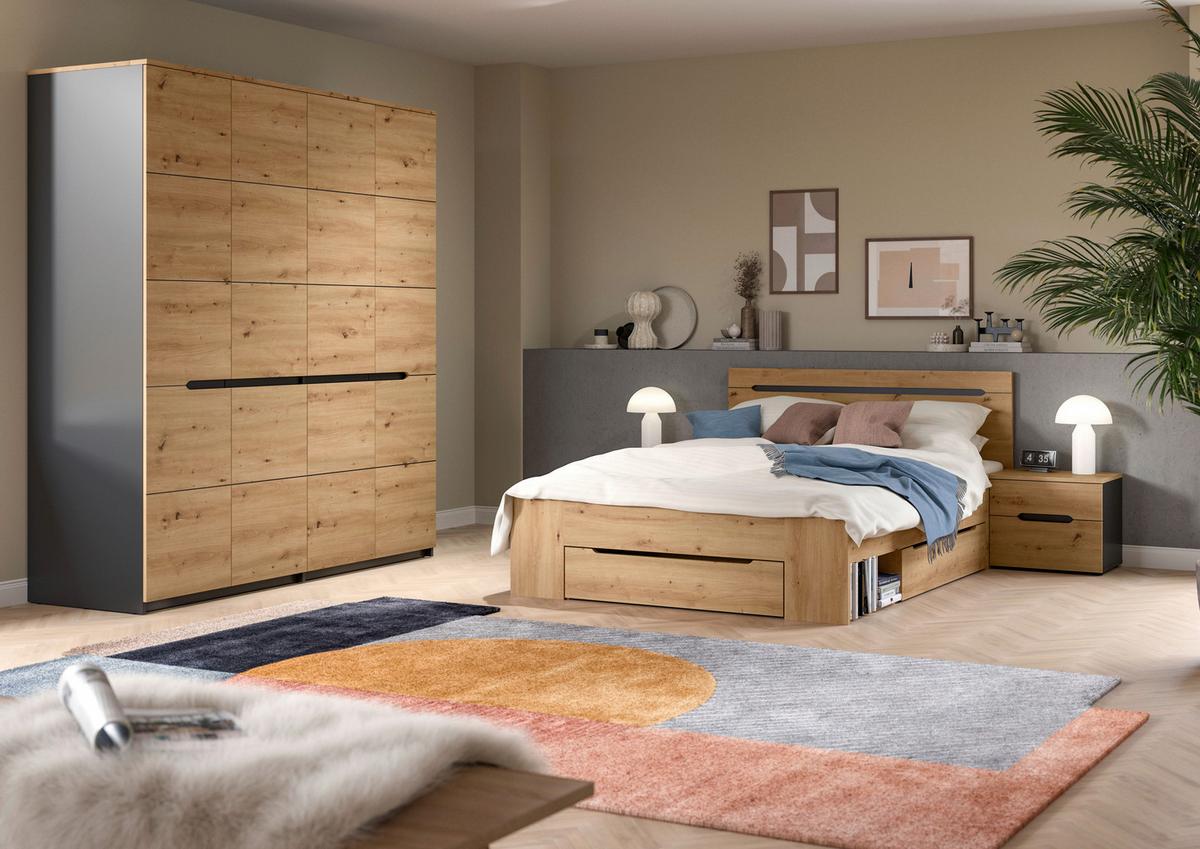 Drehtürenschrank CANU Eiche Artisan - Eiche Artisan, MODERN, Holzwerkstoff (180/198/59cm) - MID.YOU