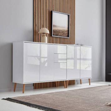 Sideboard Mailand Set 10 Weiß - Weiß Hochglanz/Weiß, MODERN, Holz/Holzwerkstoff (184,5/86/33cm) - MID.YOU