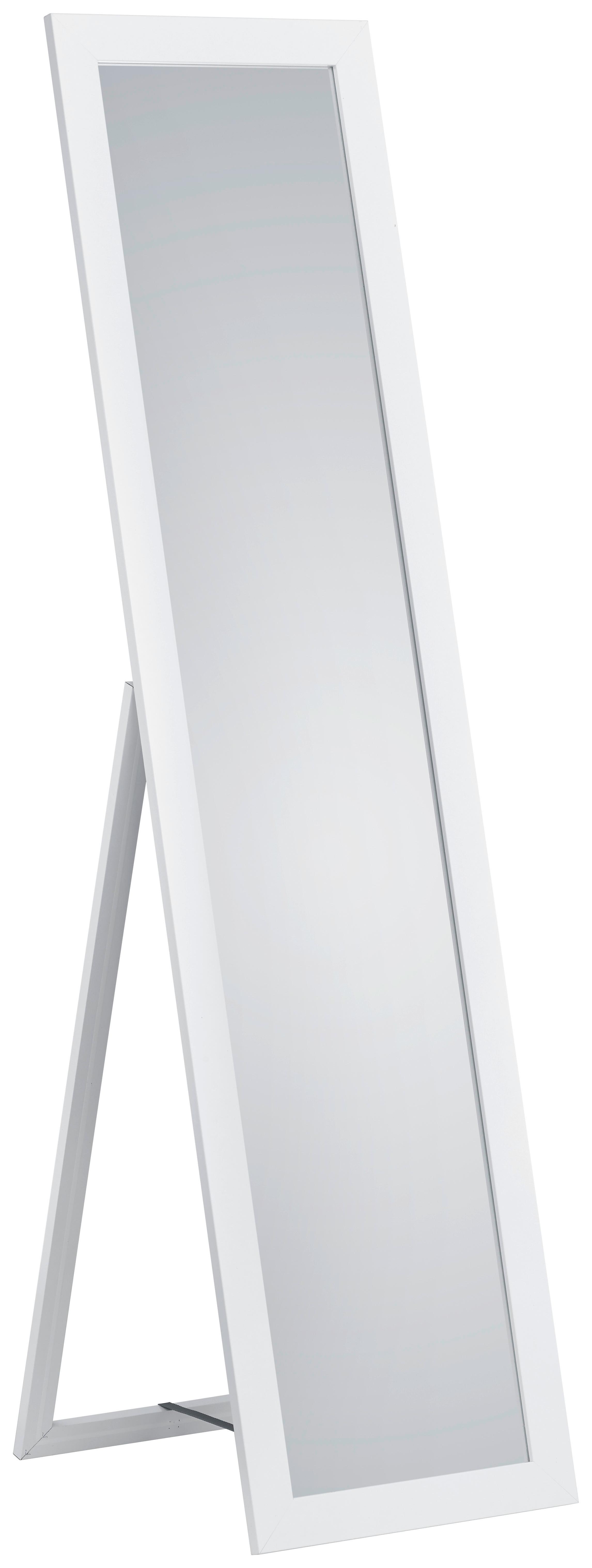 Álló Tükör Tina - fehér, Modern, faalapú anyag/Üveg (40/160cm)