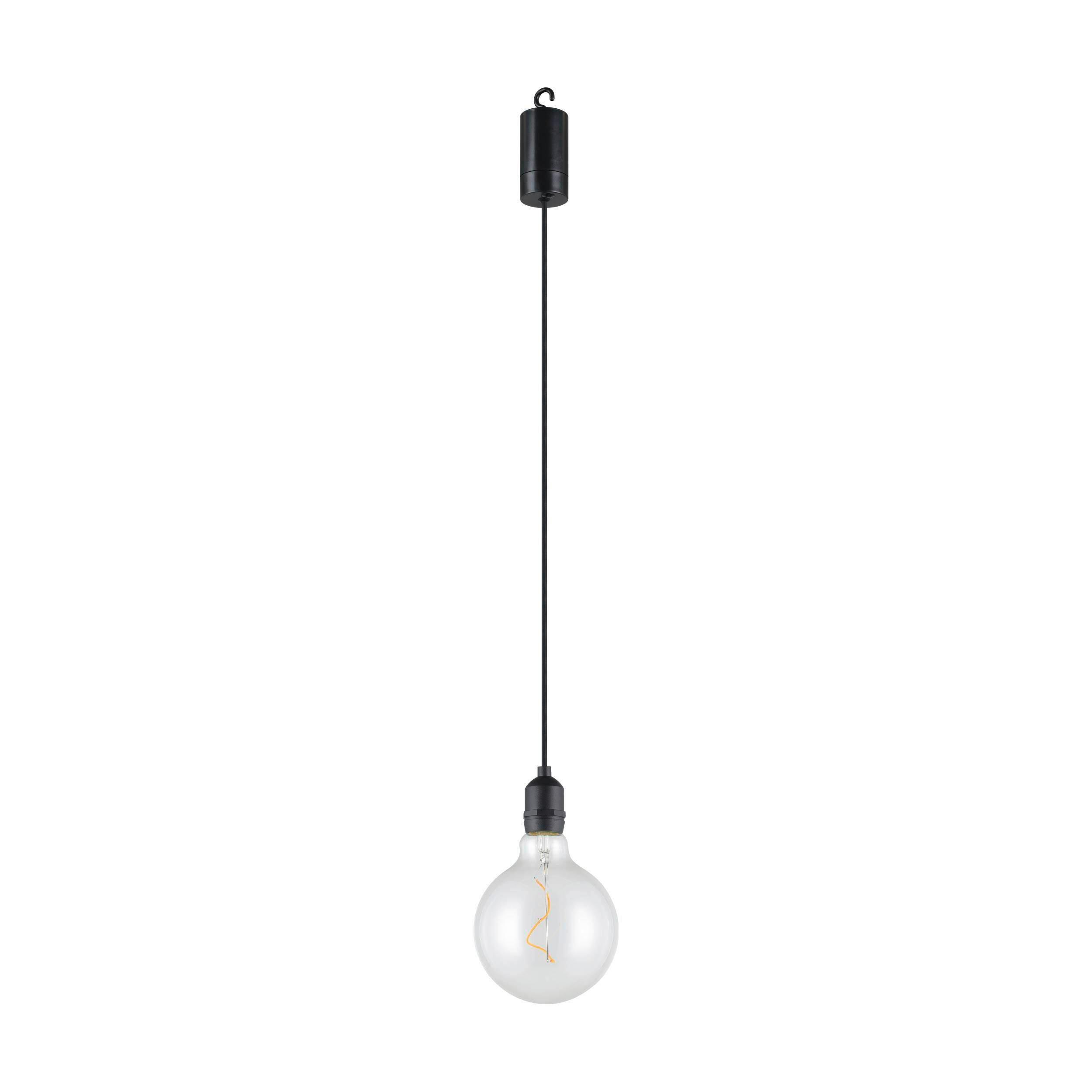 Aussenhängeleuchte 900208_vignanello - Transparent/Schwarz, Basics, Kunststoff (12,5/19,5cm) - Eglo