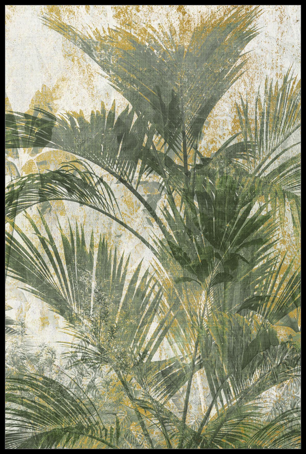 Keilrahmenbild Denise in Grün ca. 60x90cm - Schwarz/Grün, MODERN, Holzwerkstoff/Kunststoff (60/90cm) - Premium Living