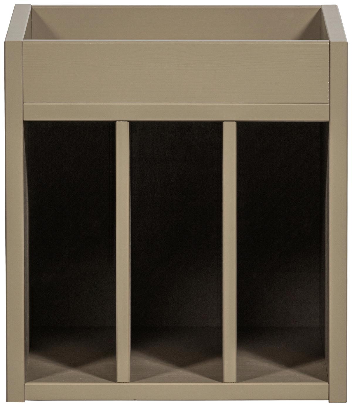 SCHALLPLATTENREGAL Turner Schlammfarben B: 44cm - Schlammfarben, Design, Holz (44/47/44cm) - Livetastic