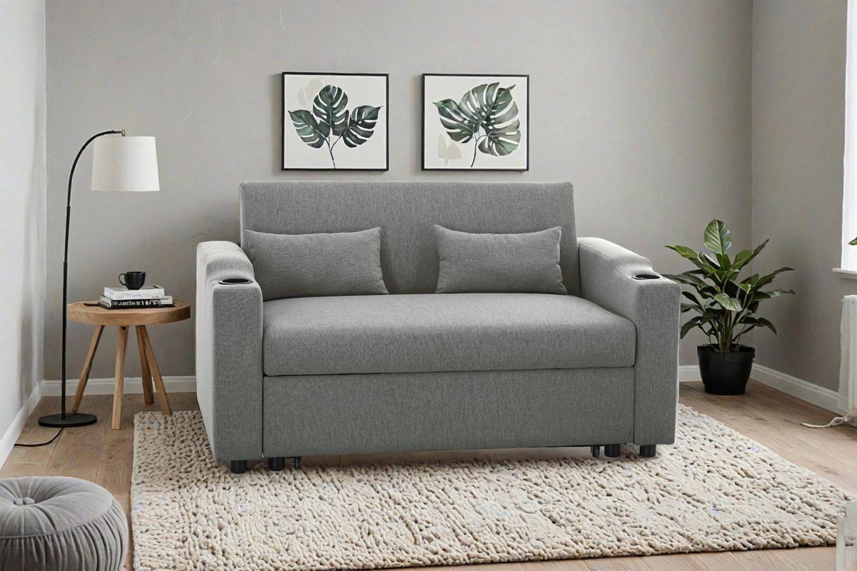 Zofa S Posteljno Funkcijo Athen, Temno Siva - temno siva/črna, Basics, kovina/umetna masa (150/91/85cm) - P & B