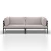 LOUNGEGRUPP ENJA - ljusgrå/grå, Modern, metall/textil (104/60/70cm) - Bessagi Garden