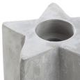 Teelichthalter Stern H ca. 10 cm - Hellgrau, MODERN, Stein (10,7/10/10,7cm)