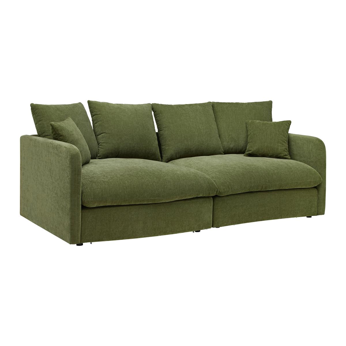 BIGSOFA ALABAMA - Dunkelgrün, MODERN, Holz/Holzwerkstoff (255/90/135cm) - Mömax