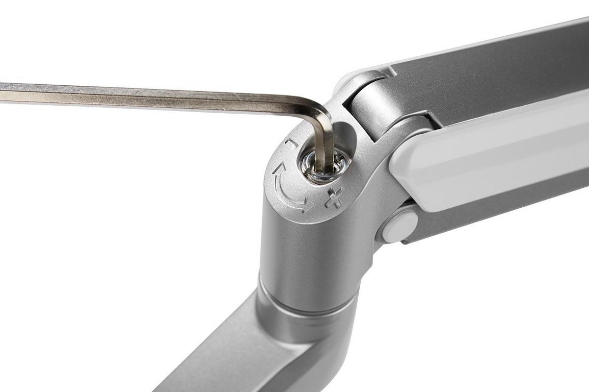 UCHWYT DO MONITORA CLEA 2 - biały/szary, Design, tworzywo sztuczne/metal (110/69,7/11,6cm) - Boxxx