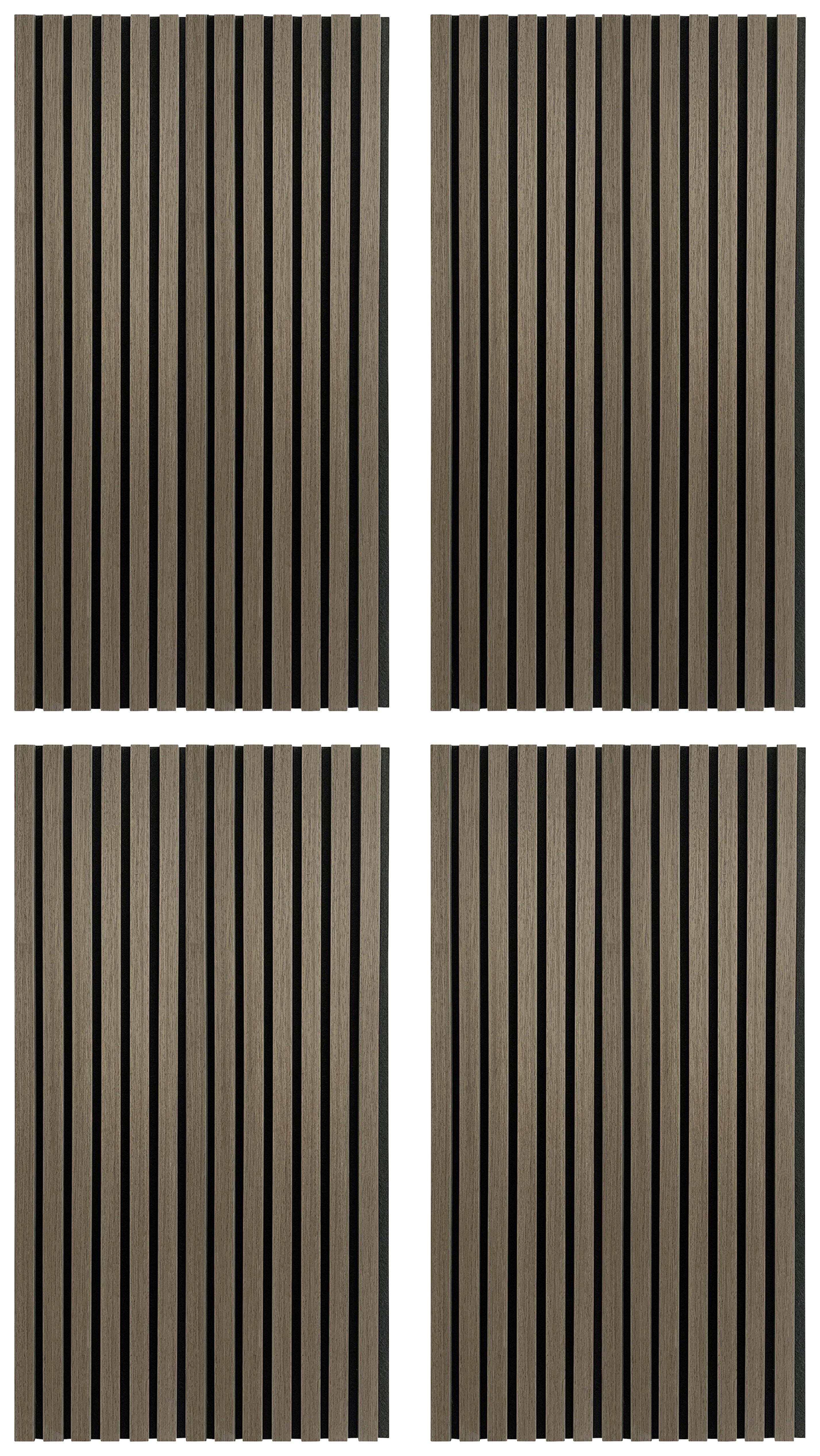 PANEL AKUSTYCZNY AKUSTIKPANEEL WALNUT JK - czarny/kolor orzecha włoskiego, Konventionell, tworzywo sztuczne/drewno (104/52/2,2cm)