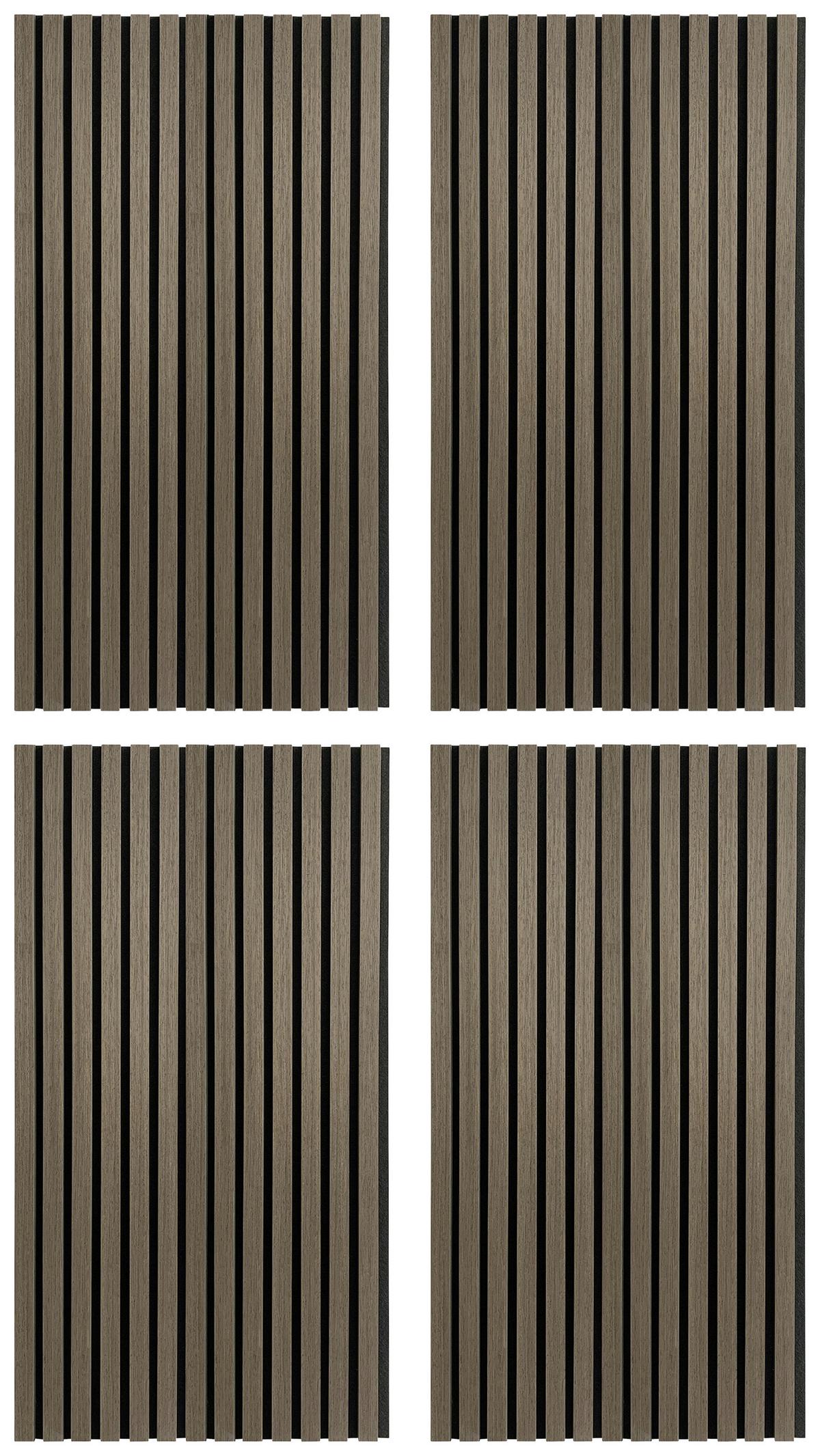 PANEL AKUSTYCZNY AKUSTIKPANEEL WALNUT JK - czarny/kolor orzecha włoskiego, Konventionell, tworzywo sztuczne/drewno (104/52/2,2cm)