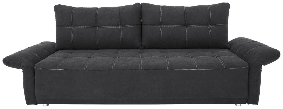 Canapea Bigsofa PASCAL - negru, Basics, plastic/lemn (221/91/107cm) - Modern Living
