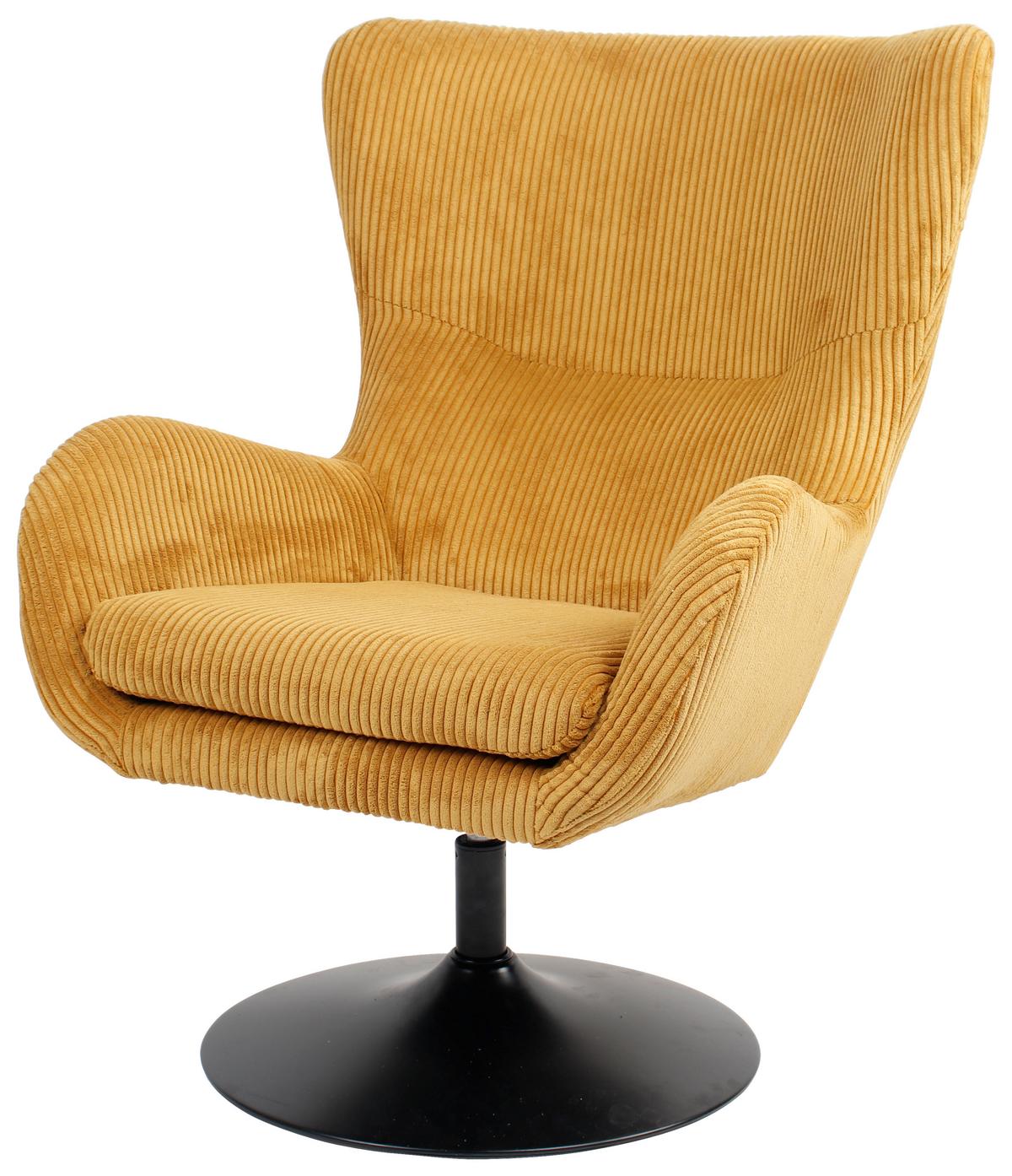 Fotoliu SHIBA - galben, Modern, metal/textil (76/99/87cm) - Mömax