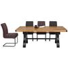 MATBORD INDUSTRIAL - svart/naturfärgad, Lifestyle, metall/trä (200/90/76cm) - Premium Living
