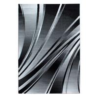 Flachwebeteppich Parma Schwarz ca. 240x340cm - Schwarz, Design, Textil (240/340cm) - Novel